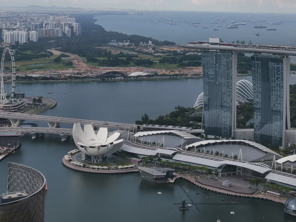 Singapore skyline around Marina Bay