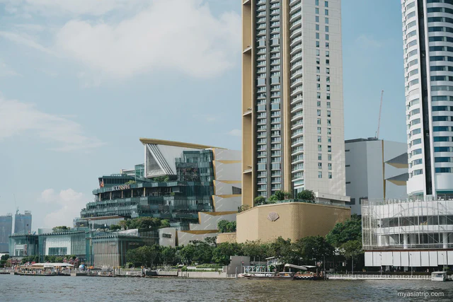 ICONSIAM shopping complex and residential towers beside the Chao Phraya River