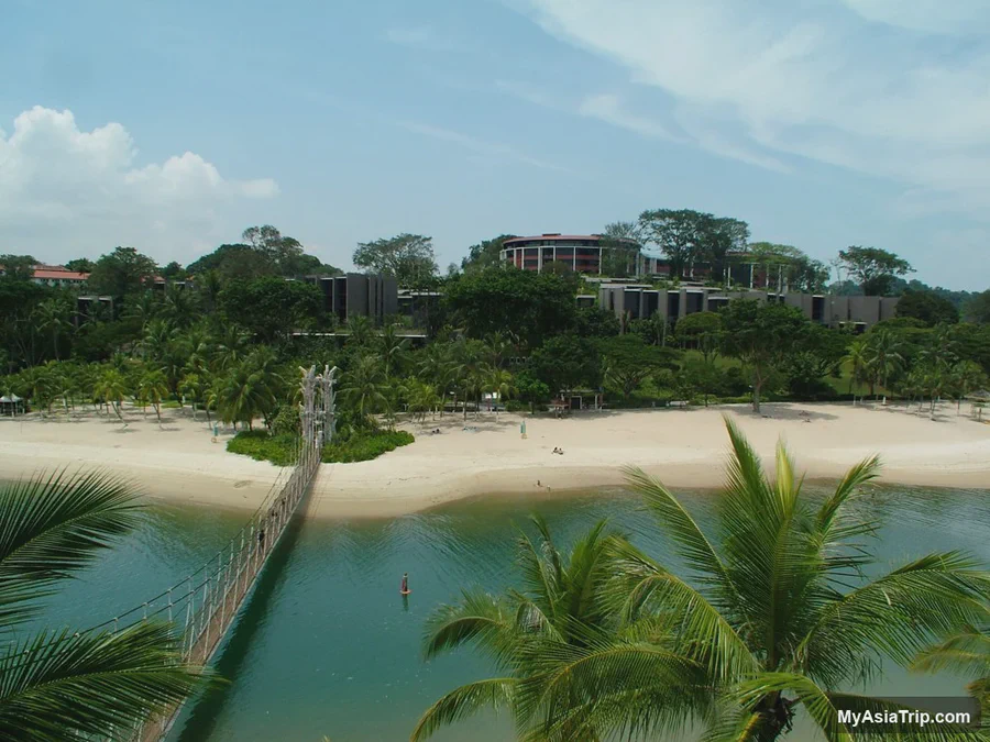 Suspension bridge from Palawan Beach to the Southernmost Point landmark